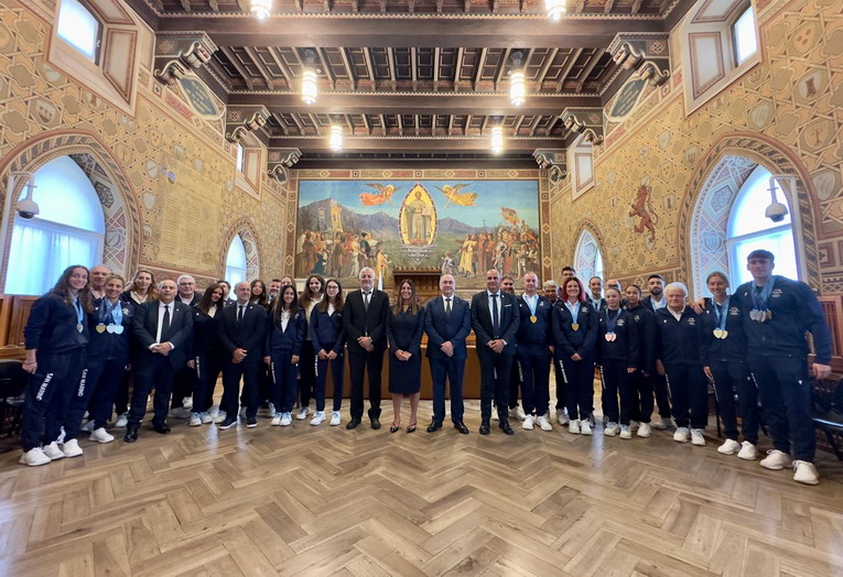 Il San Marino Team ricevuto in udienza dai Reggenti per celebrare le medaglie di Andorra