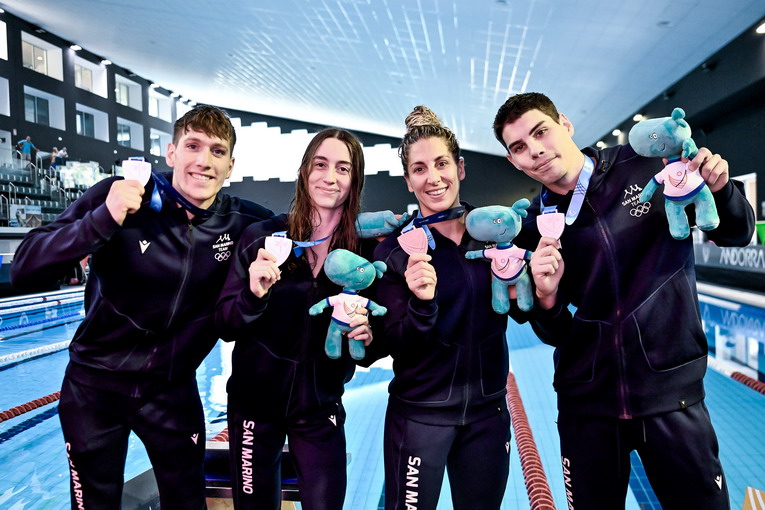 Giochi dei Piccoli Stati d'Europa: nella mattinata nuoto e tennistavolo regalano due argenti e due bronzi