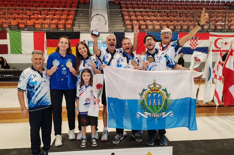 Dall'Europeo di bocce oro, argento e bronzo per la Nazionale sammarinese