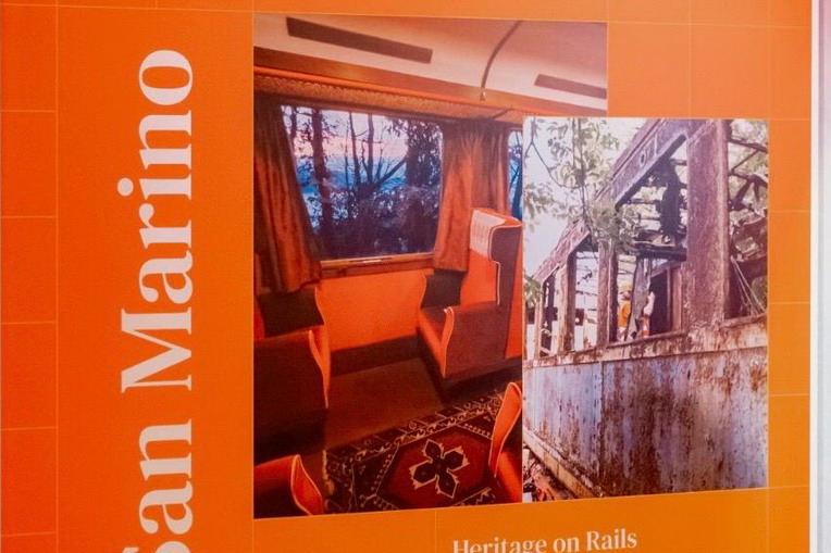 Il trenino bianco azzurro porta San Marino nel cuore dell’Europa