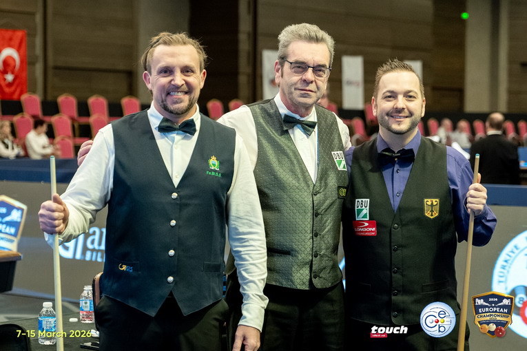 Storico bronzo agli Europei di biliardo sportivo per Alfredo Torre Rossini