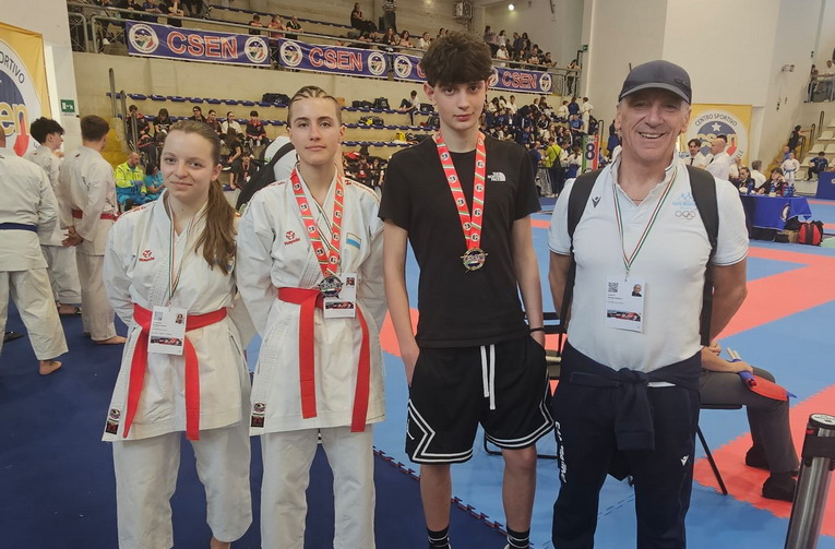 Pescara, quattro medaglie per i giovani del karate sammarinese alla Coppa Italia Csen